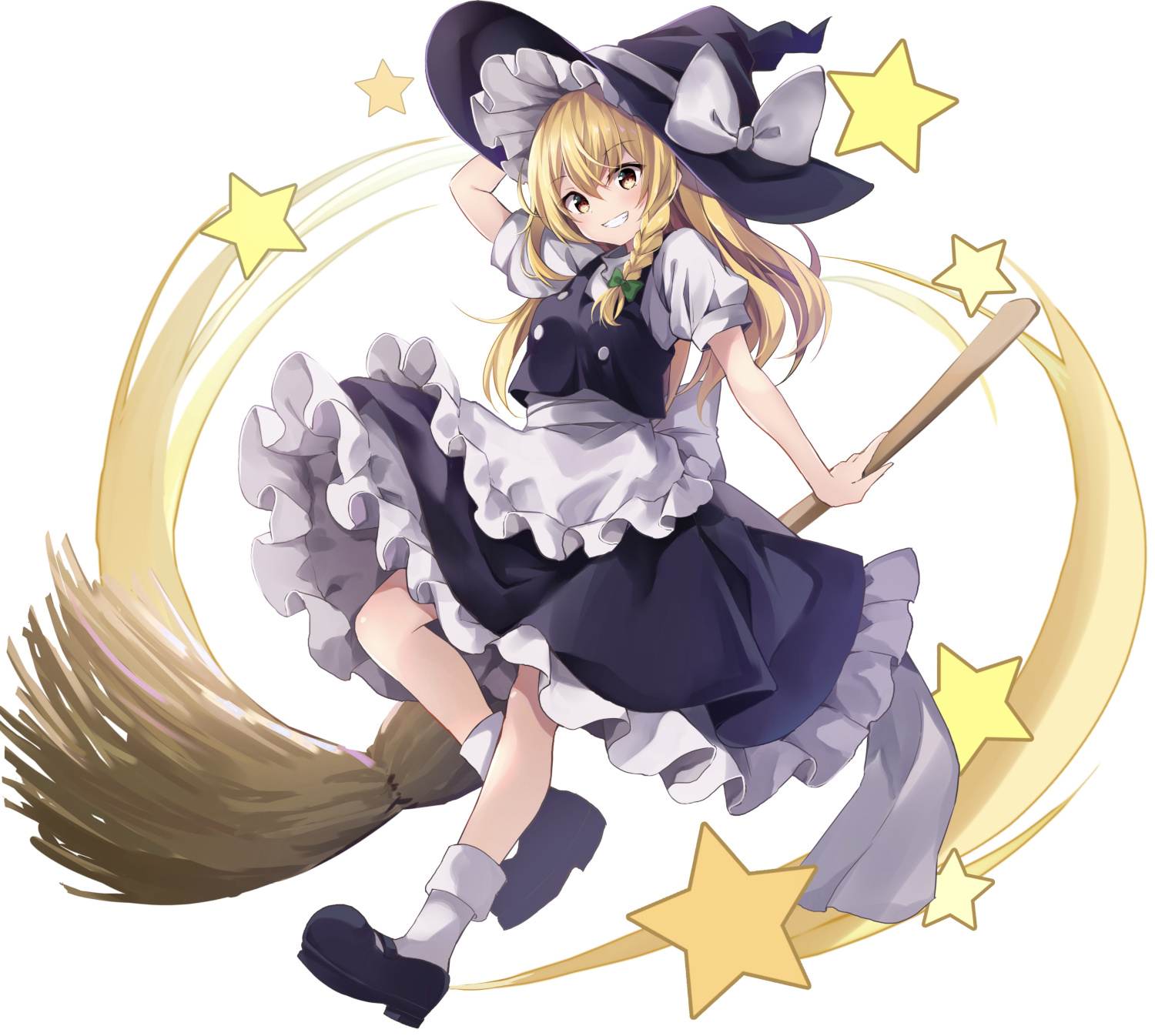 Fanart montrant Marisa sur son balai