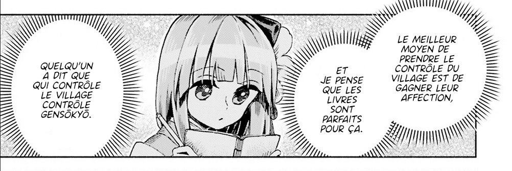 Le meilleur moyen pour que les tanukis prennent le contrôle du village est qu’ils gagnent l’affection des humains.
                Et je pense que les histoires et les livres sont parfaits pour ça.
                Quelqu’un a dit que qui contrôle le village contrôle Gensōkyō.